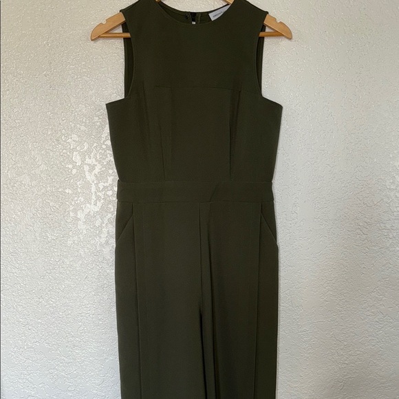 GIBSON Latimer Elegant Sleeveless Olive Jumpsuits - Picture 1 of 8